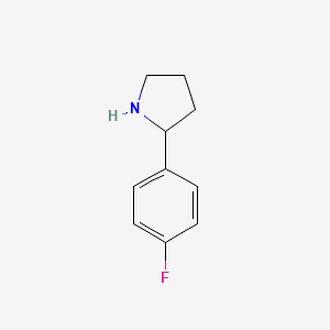 2-(4-Fluorophenyl)pyrrolidine chemical structure (CAS 72216-06-9)
