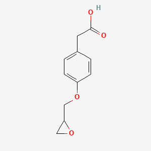 2-{4-[(Oxiran-2-yl)methoxy]phenyl}acetic acid chemical structure (CAS 72224-25-0)