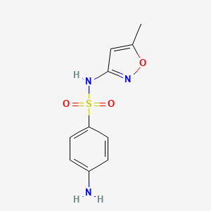 4-Amino-N-(5-methylisoxazol-3-yl)benzenesulfonamide chemical structure (CAS 723-46-6)