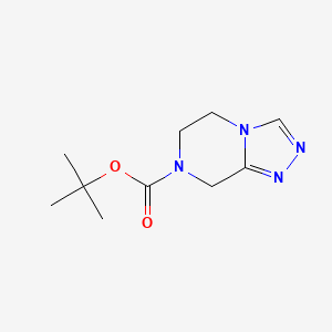 tert-Butyl 5,6-dihydro-[1,2,4]triazolo[4,3-a]pyrazine-7(8H)-carboxylate chemical structure (CAS 723286-79-1)