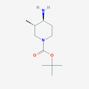 tert-Butyl (3S,4S)-4-amino-3-methylpiperidine-1-carboxylate chemical structure (CAS 723308-59-6)