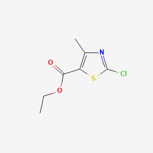 Ethyl 2-chloro-4-methylthiazole-5-carboxylate chemical structure (CAS 7238-62-2)