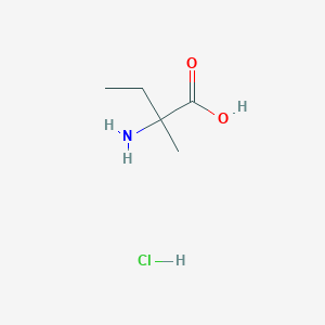 2-Amino-2-methylbutanoic acid hydrochloride chemical structure (CAS 72408-58-3)