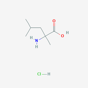 2-Amino-2,4-dimethylpentanoic acid hydrochloride chemical structure (CAS 72408-59-4)