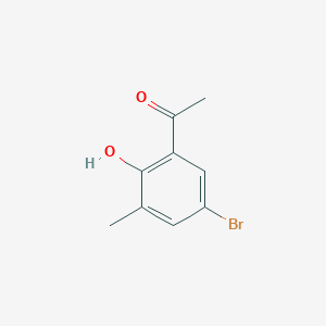 1-(5-Bromo-2-hydroxy-3-methylphenyl)ethan-1-one chemical structure (CAS 72422-80-1)
