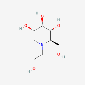 (2R,3R,4R,5S)-1-(2-Hydroxyethyl)-2-(hydroxymethyl)piperidine-3,4,5-triol chemical structure (CAS 72432-03-2)