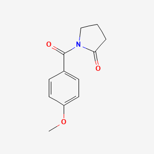 1-(4-Methoxybenzoyl)pyrrolidin-2-one chemical structure (CAS 72432-10-1)