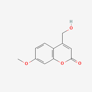 4-(Hydroxymethyl)-7-methoxy-2H-chromen-2-one chemical structure (CAS 72433-26-2)