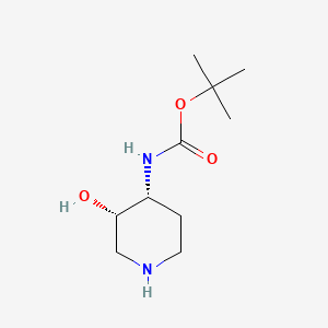 tert-Butyl ((3S,4R)-3-hydroxypiperidin-4-yl)carbamate chemical structure (CAS 724787-35-3)