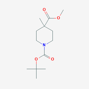 Methyl 1-Boc-4-methylpiperidine-4-carboxylate chemical structure (CAS 724790-59-4)