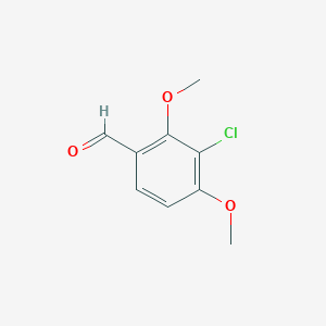 3-Chloro-2,4-dimethoxybenzaldehyde chemical structure (CAS 72482-14-5)