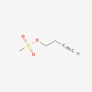 But-3-yn-1-yl methanesulfonate chemical structure (CAS 72486-09-0)