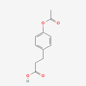3-(4-Acetoxyphenyl)propanoic acid chemical structure (CAS 7249-16-3)