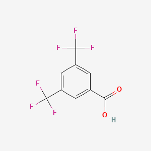 3,5-Bis(trifluoromethyl)benzoic acid chemical structure (CAS 725-89-3)