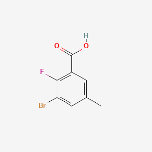 3-Bromo-2-fluoro-5-methylbenzoic acid chemical structure (CAS 72518-16-2)
