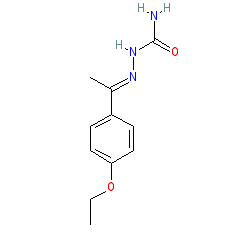 2-(1-(4-Ethoxyphenyl)ethylidene)hydrazine-1-carboxamide chemical structure (CAS 7252-58-6)