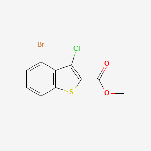 Methyl 3-chloro-4-bromobenzo[b]thiophene-2-carboxylate chemical structure (CAS 725226-80-2)