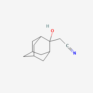 2-(2-Hydroxyadamantan-2-yl)acetonitrile chemical structure (CAS 725246-77-5)