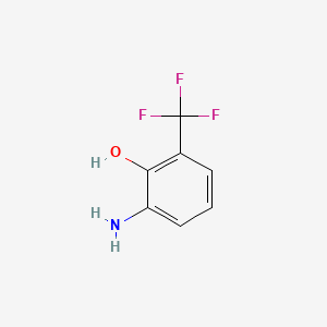 2-Amino-6-(trifluoromethyl)phenol chemical structure (CAS 72534-45-3)