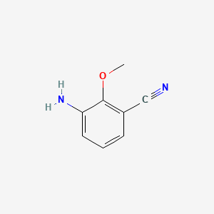 3-Amino-2-methoxybenzonitrile chemical structure (CAS 725718-10-5)