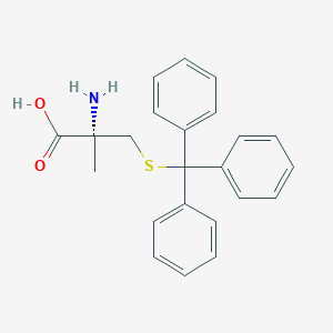 (R)-2-Amino-2-methyl-3-(tritylthio)propanoic acid chemical structure (CAS 725728-41-6)