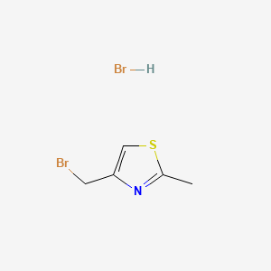 4-(Bromomethyl)-2-methylthiazole hydrobromide chemical structure (CAS 725738-57-8)