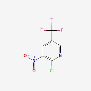 2-Chloro-3-nitro-5-(trifluoromethyl)pyridine chemical structure (CAS 72587-15-6)