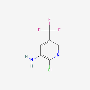 2-Chloro-5-(trifluoromethyl)pyridin-3-amine chemical structure (CAS 72587-18-9)
