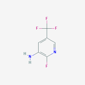 2-Fluoro-5-(trifluoromethyl)pyridin-3-amine chemical structure (CAS 72600-65-8)