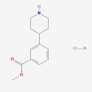 Methyl 3-(piperidin-4-yl)benzoate hydrochloride chemical structure (CAS 726185-54-2)