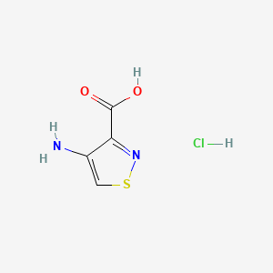 4-Aminoisothiazole-3-carboxylic acid hydrochloride chemical structure (CAS 72632-94-1)