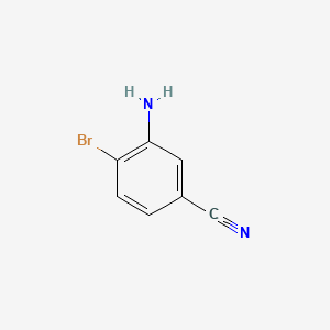 3-Amino-4-bromobenzonitrile chemical structure (CAS 72635-78-0)