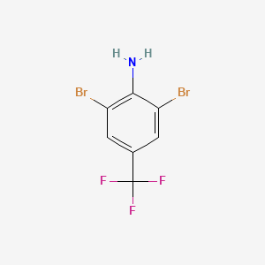 2,6-Dibromo-4-(trifluoromethyl)aniline chemical structure (CAS 72678-19-4)