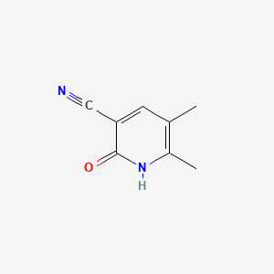 5,6-Dimethyl-2-oxo-1,2-dihydropyridine-3-carbonitrile chemical structure (CAS 72716-80-4)