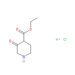 Ethyl 3-oxopiperidine-4-carboxylate hydrochloride chemical structure (CAS 72738-09-1)