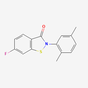 2-(2,5-Dimethylphenyl)-6-fluorobenzo[d]isothiazol-3(2H)-one chemical structure (CAS 727664-91-7)