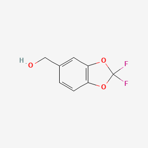 (2,2-Difluorobenzo[d][1,3]dioxol-5-yl)methanol chemical structure (CAS 72768-97-9)