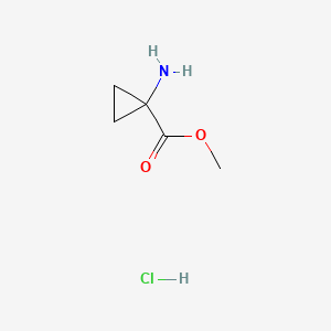 Methyl 1-aminocyclopropanecarboxylate hydrochloride chemical structure (CAS 72784-42-0)