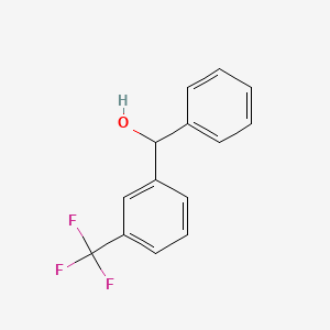 Phenyl(3-(trifluoromethyl)phenyl)methanol chemical structure (CAS 728-80-3)