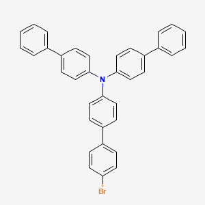 N,N-Di([1,1'-biphenyl]-4-yl)-4'-bromo-[1,1'-biphenyl]-4-amine chemical structure (CAS 728039-63-2)