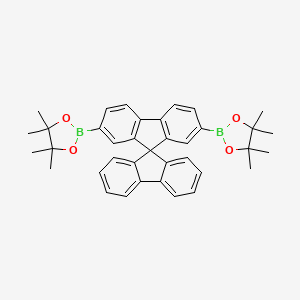 2,7-Bis(4,4,5,5-tetramethyl-1,3,2-dioxaborolan-2-yl)-9,9'-spirobi[9H-fluorene] chemical structure (CAS 728911-52-2)