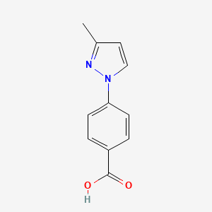 4-(3-Methyl-1H-pyrazol-1-yl)benzoic acid chemical structure (CAS 72899-91-3)
