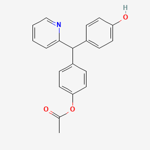 4-((4-Hydroxyphenyl)(pyridin-2-yl)methyl)phenyl acetate chemical structure (CAS 72901-16-7)