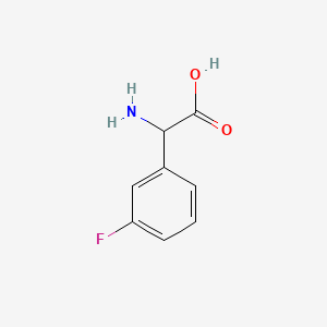 2-Amino-2-(3-fluorophenyl)acetic acid chemical structure (CAS 7292-74-2)