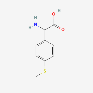 2-Amino-2-(4-(methylthio)phenyl)acetic acid chemical structure (CAS 7292-80-0)