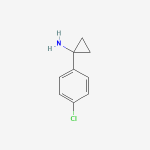 1-(4-Chlorophenyl)cyclopropanamine chemical structure (CAS 72934-36-2)