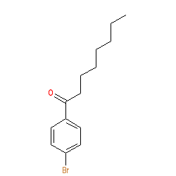 1-(4-Bromophenyl)octan-1-one chemical structure (CAS 7295-48-9)