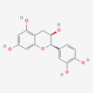 trans-2-(3,4-Dihydroxyphenyl)chroman-3,5,7-triol chemical structure (CAS 7295-85-4)