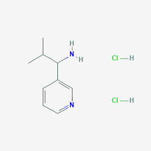 [2-Methyl-1-(3-pyridinyl)propyl]amine dihydrochloride chemical structure (CAS 72954-99-5)