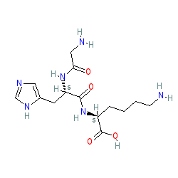 (S)-6-Amino-2-((S)-2-(2-aminoacetamido)-3-(1H-imidazol-4-yl)propanamido)hexanoic acid acetic acid salt chemical structure (CAS 72957-37-0)